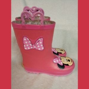 Minnie Mouse Western Chief Pink Kids Rain Boots  NWT